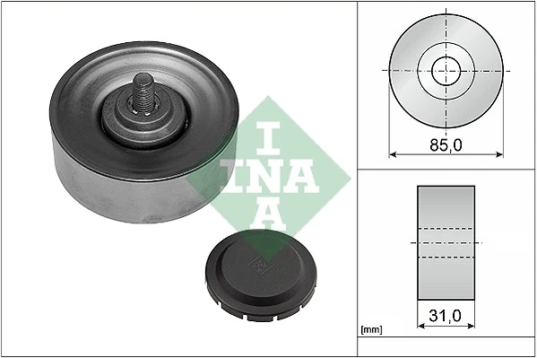 Deflection/Guide Pulley, V-ribbed belt